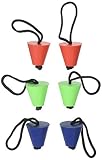 6 Pack Universal Kayak Scupper Plugs Kit - 2 Neon, 2 Blue, 2 Red (Fit: Emotion Kayaks, Native, Wilde