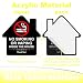 PZC041 Acrylic Self-Adhesive No Smoking Signs - 5.7" x 6" for Home & Business