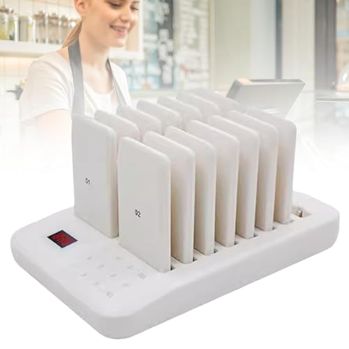 Smart Wireless Restaurant Pager System 1-20 Units - 3 Alert Modes Vibrating Caller for Fast Food, Bars, Hospitals & Food Courts - Rechargeable Queue Management Device