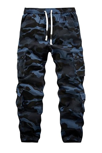 APTRO Herren Cargo Hose Camouflage Freizeithose Elastische Taille...