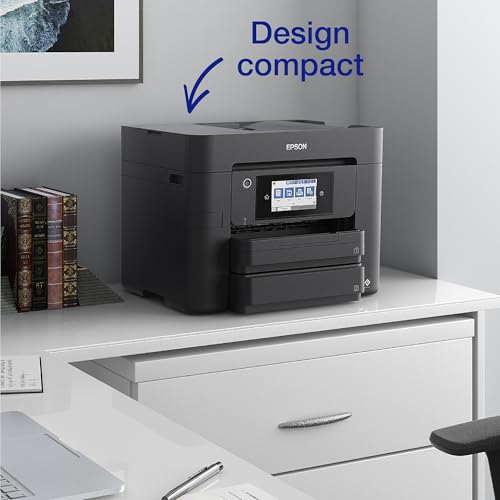 EPSON WorkForce Pro WF-4830 | Imprimante 4-en-1 - Impression recto-verso, Numérisation, Copie, Fax - WiFi Direct, Ethernet, 25ppm Noir/12ppm Couleur, PrecisionCore, ADF, Mobile, Compacte