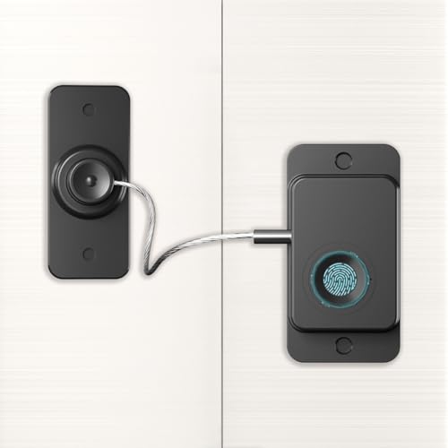 Serratura con impronte digitali, serratura per frigorifero con tastiera touchscreen, senza foratura, serratura intelligente per porta, finestra di sicurezza per bambini, per armadio, cassetto