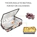 Pioneer Woman Style Insulated Casserole Carrier with 5 Wooden Spoons Set, Thermal Food Bag for Hot/Cold Food, Fits 9