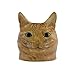 Caille céramique-tête de chat-Coquetier-Vincent (gingembre)