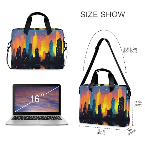 Maletín de hombro para laptop con múltiples bolsillos miniatura 5