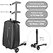 StuffServ Scooter Luggage for Kids Scooter Suitcase for Ages 4-12, 4 in 1 Kids Luggage Boarding Suitcase Detachable & Foldable Scooter Travel Trolley Ride On Luggage-Black