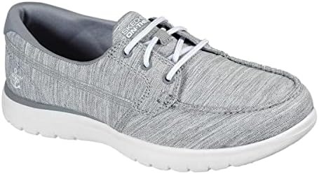 Skechers womens Boat Shoe, Grey, 8.5 US | Image 2