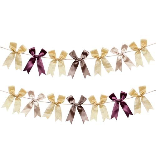 KatchOn, Pre-Strung Bow Ribbon Garland - Pack of 2, 10 Ft | Hanging Bow Banner for Bachelorette Party Decorations Modern Bridal Shower Decor | Valentines Day Decorations | Galentines Day Decorations by KatchOn - Used condition - US$12.66