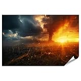 islandburner Prime Bild Poster Mächtiger Tornado verwüstet landwirtschaftliches Gebiet: Naturgewalt am Werk Wohnzimmer Versicherungsagentur Premium Bilder Fotodruck