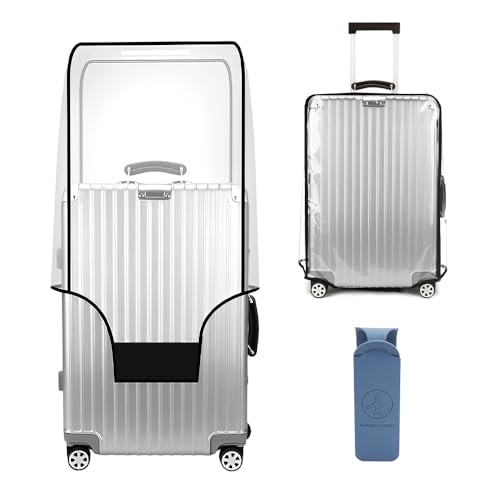 DIYJEP Clear Suitcase Cover Protectors with Luggage Tag(24in)