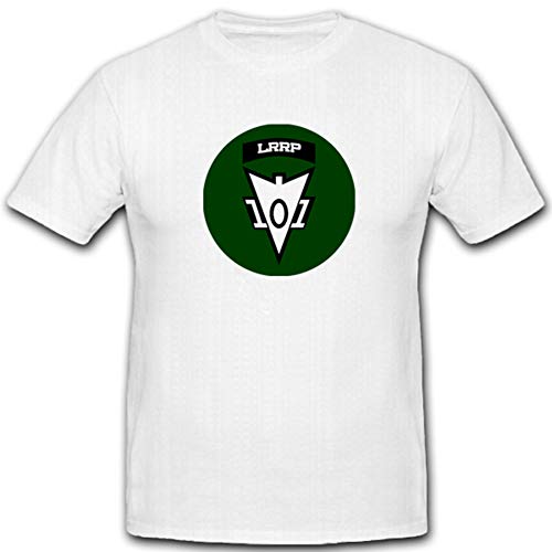 T-shirt LRRP Airborne recondo US Army USA armoiries insigne emblème Patch blanc Large #4895