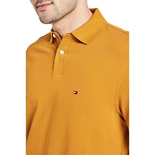 Image of Tommy Hilfiger Solid Regular fit Cotton Polo t-Shirt