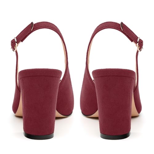 Women's Pumps, Slingback Buckle Pointed Toe High Heels, Fashion Ladies High Heels for Daily Work Wedding Party4
