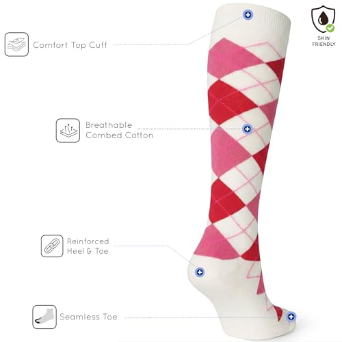Image of Mysocks Unisex Knee High Long Socks Argyle