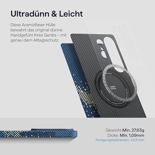 pitaka Aramidfaser Hülle für Galaxy S26 Ultra Ultradünn Milchstraße Galaxie – Ansicht 3