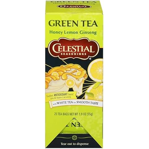Celestial Seasonings Honey Lemon Ginseng Green Tea Cover