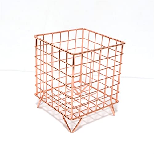 YUXINYUAN Deposito da caffè caffè Capsula Cestino di stoccaggio Quattro Piedi Cestino for la Cura della Pelle Prodotti stoccaggio Rack Tavolo Cestino Regalo del caffè (Color : Rose Gold)