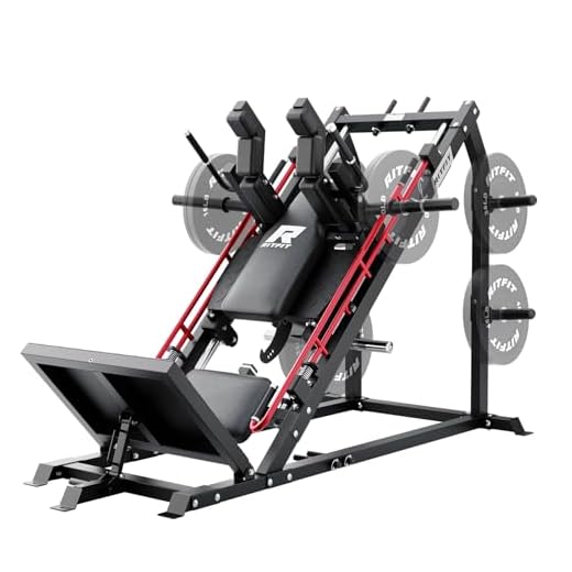 RitFit Gazelle Pro 3 in 1 Leg Press and Hack Squat Machine - High-Tensile Steel Leg Press Machine, 2000lbs Capacity, Adjustable Angles with Weight Storage (RED)