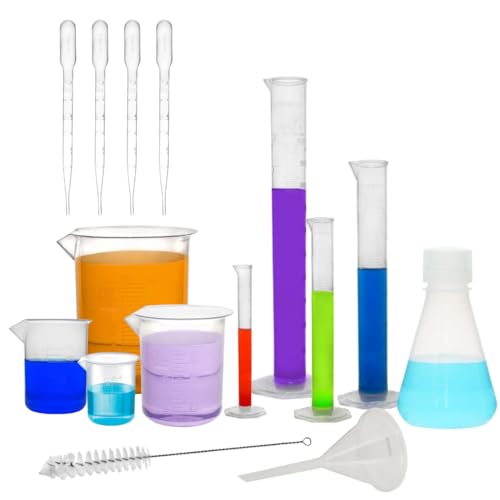 ECNEICS Science lab equipment kit Includes Plastic Beaker 25...