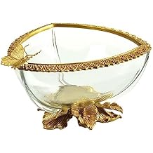 Fruit Bowl New Chinese Handmade Copper Craft Candy Bowl Home Living Room Decoration Transparent Fruit Plate Trays