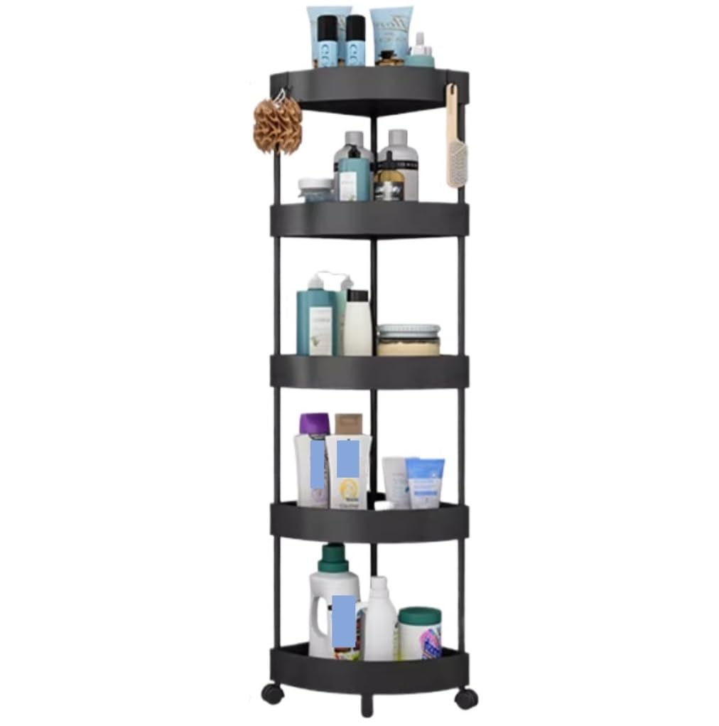 DRMEE Wall Corner Bookshelf Corner Shower Organizer Stand Floor Standing Shower Caddy ABS Resin Corner Shower Shelf Storage
