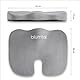 Blumtal® Memory Foam Sitzkissen medium - Keilkissen zur Rückenentlastung - atmungsaktives Steißbeinkissen 70-90kg - Sitzkissen Bürostuhl - stützendes Sitzpolster Stuhl + Zwei waschbare Bezüge medium