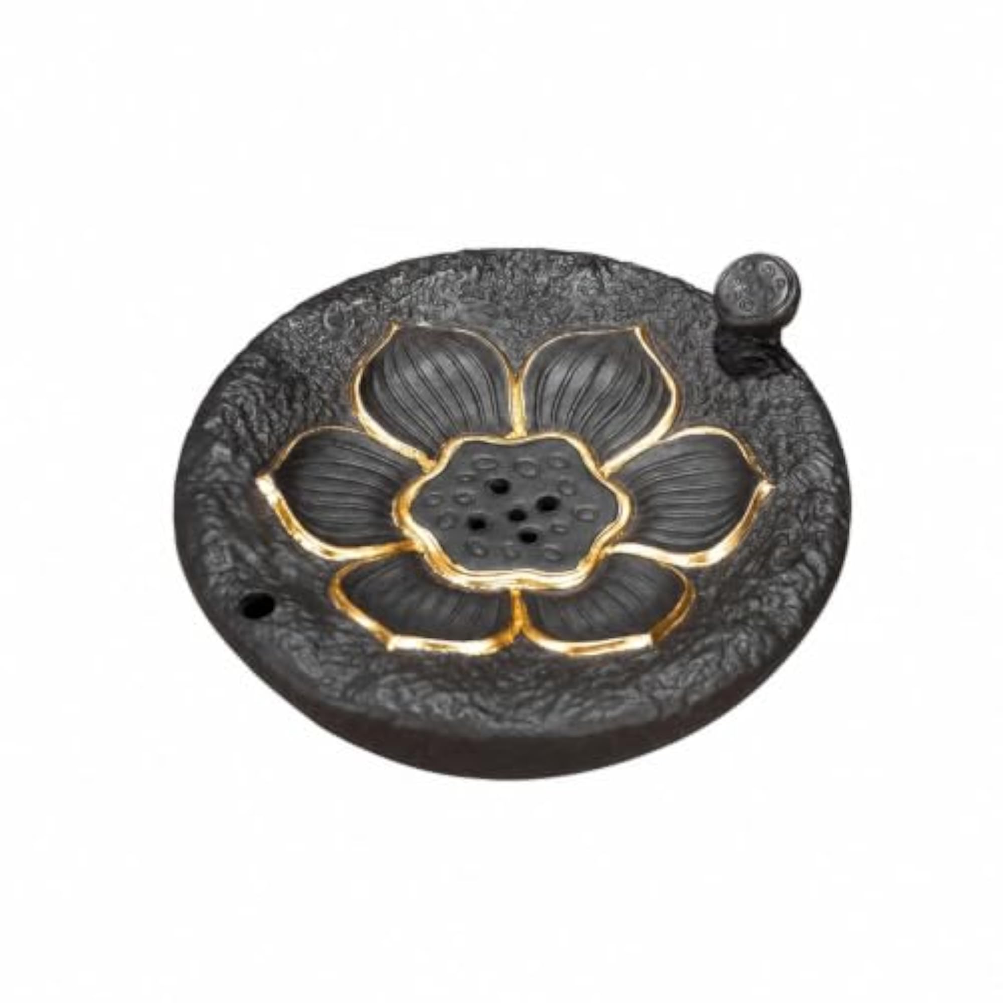 Giftable Violet Clay Teapot Stand, Decorative Tea Tray