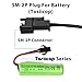 Tosiicop 3.7V Lipo Battery Charger - SM-2P Cable RC Toy Remote Control Car Vehicle Rechargeable Li-ion Batteries Chargers USB for Bunch Bubble Gun Stunt Truck Boat 2 Pack