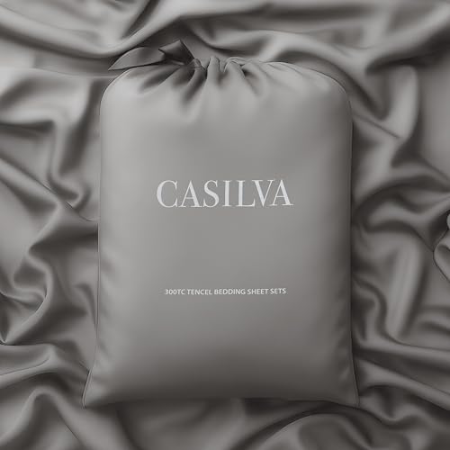 CASILVA Eucalyptus Sheets - Infused with Silver for Anti-Odor, Softer Than Silk Fibers, More Cooling...