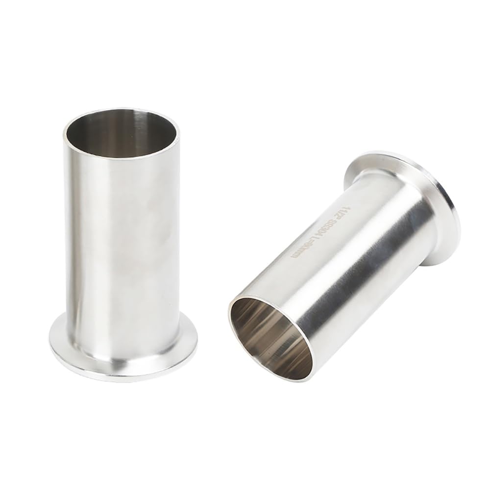 Manguito alargado Tri-Clamp L=80mm para soldar en tubería de acero inoxidable sanitario SS304