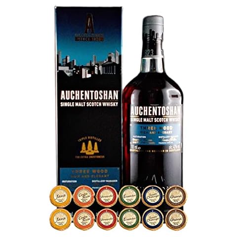 Auchentoshan Three Wood Single Malt Whisky + 12 Edelschokoladen in 6 Sorten Cover