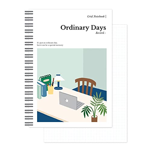 Cahier à spirales avec couverture rigide Monolike Ordinary Days carnet 128 pages durable