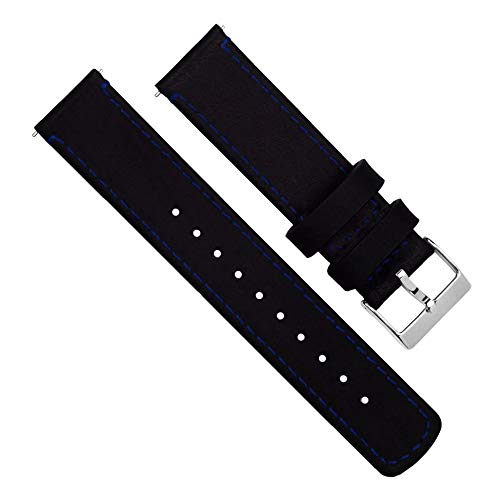 Image of BARTON WATCH BANDS - Top Grain Leather Watch Bands Compatible with Apple Watch Models - 1, 2, 3, 4, 5, 6, 7, 8, 9, 10, SE, Ultra & Ultra 2