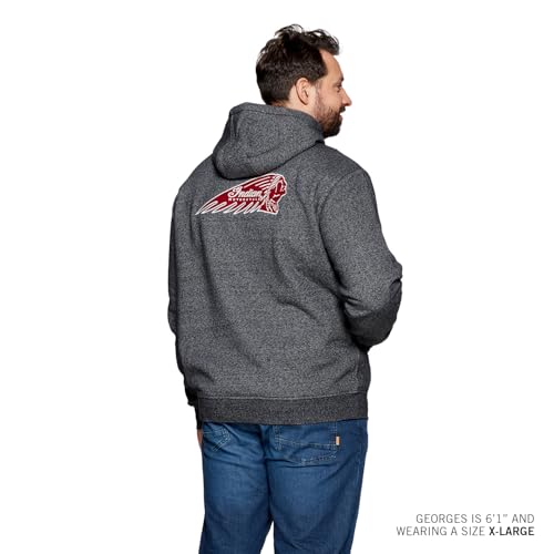 Indian Motorcycle Men's Logo Headdress Hoodie, Gray4
