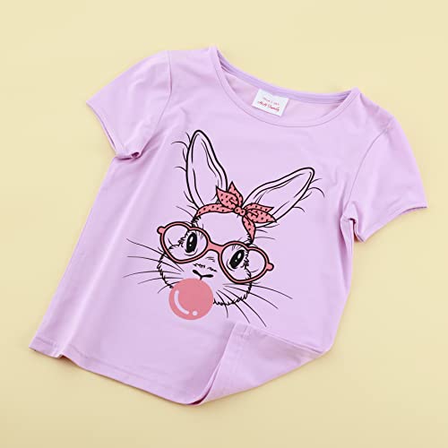 Image of Easter Shirts for Girls Kids Easter Gift Bunny T-Shirt Clothing 3-12 Years