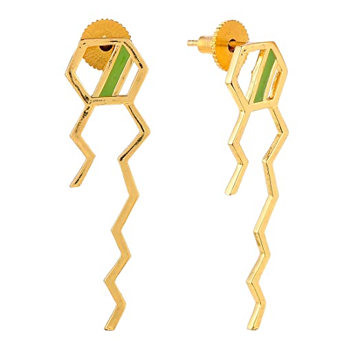 Benzene Squiggle Enamelled Earrings