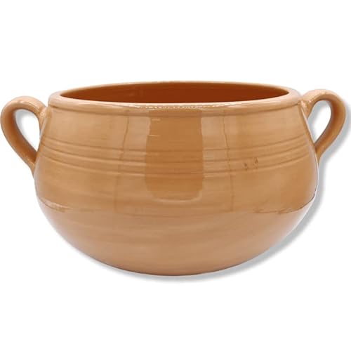 Pentola Couscoussiera in Terracotta Artigianale Siciliana, 3 Opzioni Misura (1Unità) - Misura 3: Ø 27 cm (Circa)