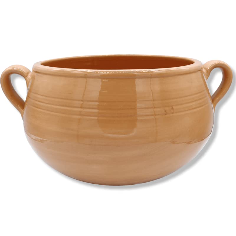 SICILIA BEDDA CAPACI Pentola Couscoussiera in Terracotta Artigianale Siciliana, 3 Opzioni Misura (1Unità) - Misura 3: Ø 27 cm (Circa)