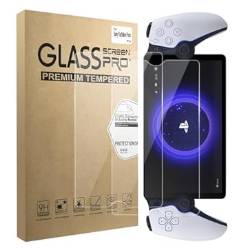 sarlar Protetor de tela para Playstation Portal Remote Player, [20.3 cm] Pacote com 2 películas de vidro temperado, Ultra HD, dureza 9H, resistente a arranhões, compatível com capas