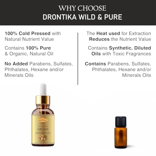 Image of Khadi 100% Pure Herbal Natural Moraccan Argan Oil, Cold Pressed Organic, for Skin, Hair & Anti-Ageing Face Care (Pack Of 1, 15ml., Argan)