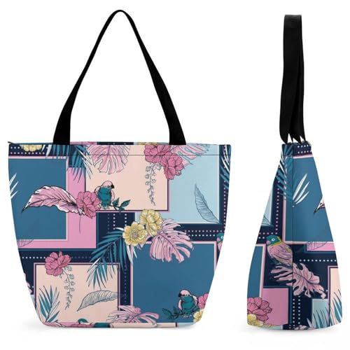 Sac pour voyage oiseaux fleuris : fini le manque de place en déplacement