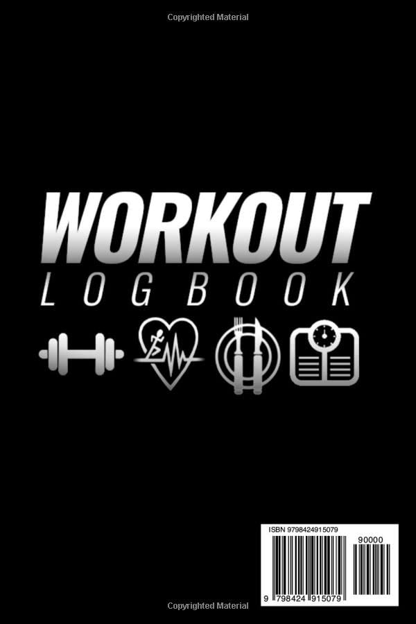 Vista 2 de Workout Log Book 9 Month Gym & Food Journal for Men & Women