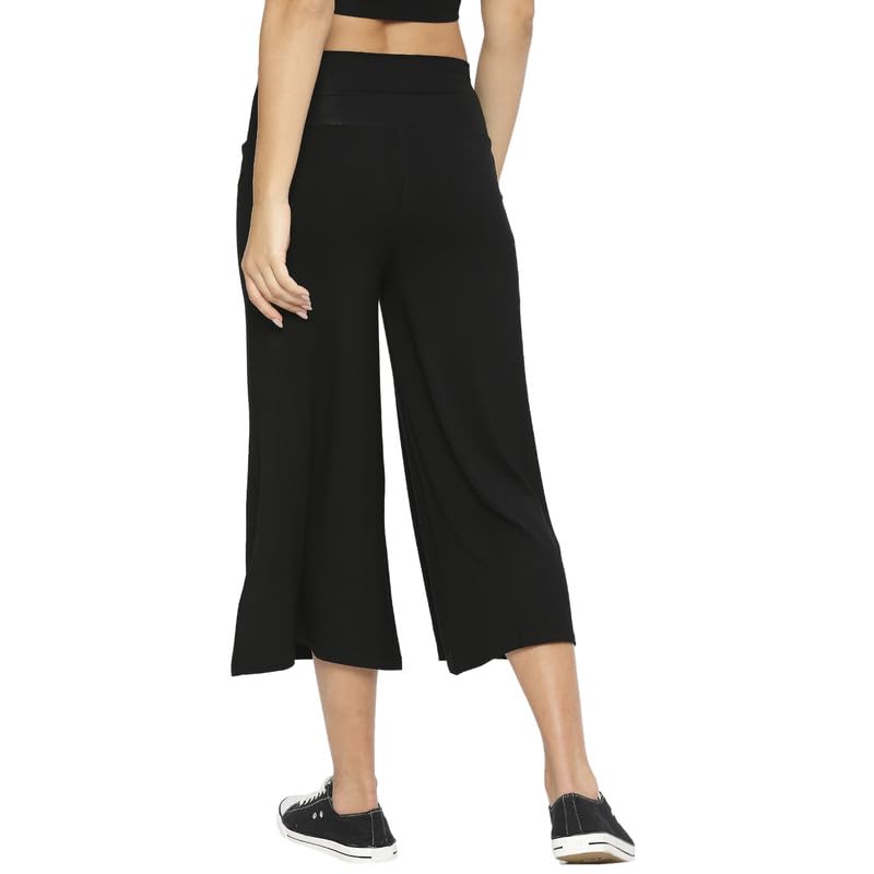 Image of Women's Viscose Calf-Length Palazzo Pants