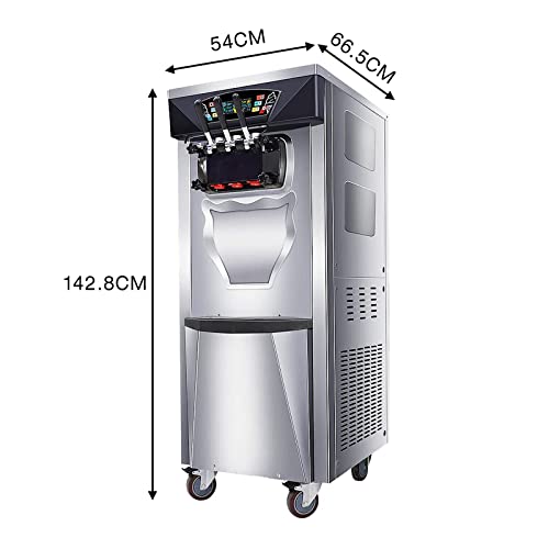 BeFormed 26-32L/h handelsübliche Eismaschine Maschine, 2+1 Aromen Weiche Serve Ice Cream Maker mit Zwei 6L-Hoppern 2,0 l… – Bild 8