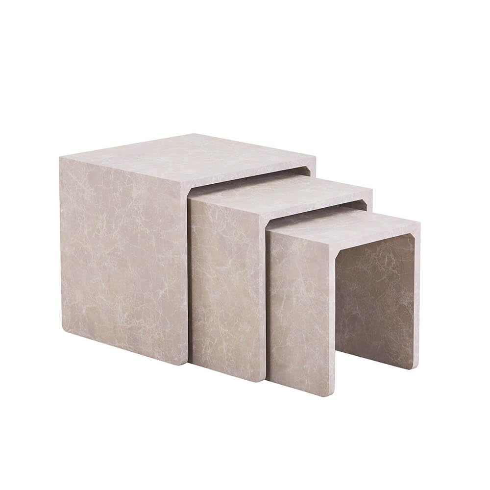 Home Deluxe Couchtisch Beistelltisch 3er Set IRIMA|Sofatisch, Wohnzimmertisch, Satztisch