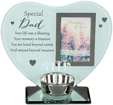 Special Remembrance Memorial Dad Tea Light Holder, one size,White