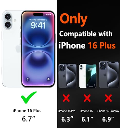 Image of Diverbox for iPhone 16 Plus Case [Shockproof] [Dropproof] [Tempered Glass Screen Protector + Camera Protectors] Heavy Duty Protection Phone Case Cover for Apple iPhone 16 Plus (Dark Green)