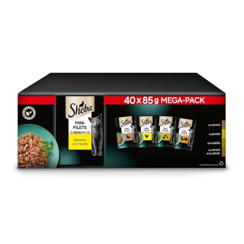 SHEBA Mini Filets - Sachets Fraîcheur en Sauce,...