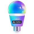 Linkind Matter Smart Light Bulb, Smart Bulbs Work with Alexa/Apple Home/Google Home, Color Changing Light Bulbs Music Sync, Preset Scenes, Mood Lights, 2.4Ghz WiFi Only, A19 E26 60W 1 Pack