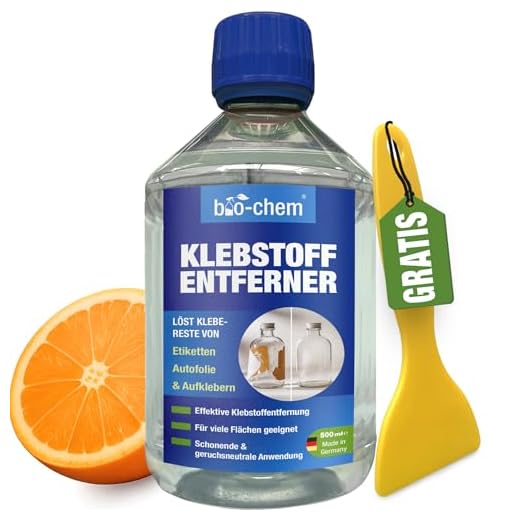 presto 433016 Vignetten-Entferner-Set 7 bio-chem SC 100 Klebstoffentferner Citrus Spezial-Reiniger 500 ml Entferner Etiketten Aufkleber Klebereste Bitumen Schmierstoffen Graffiti Harz Ölen und Fetten Gummiresten und -abrieb Intensivreiniger